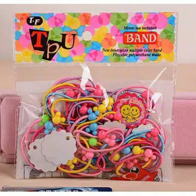 ( 50 PCS) Ikat Rambut Anak Anak / Karet Ikat Rambut