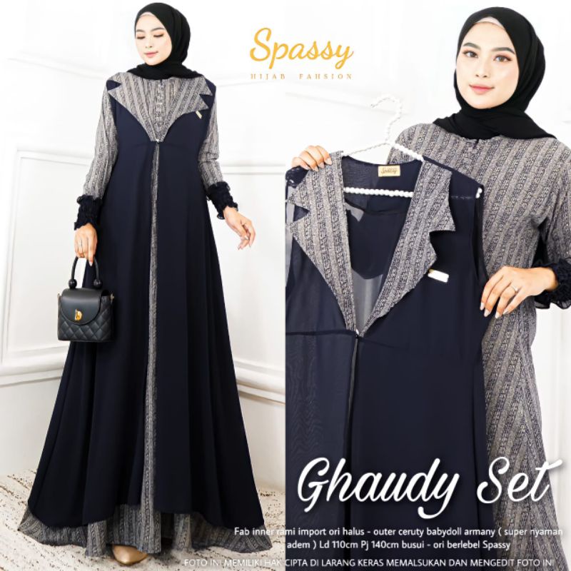 Glaudy Set Gamis Maxy Original by Spassy