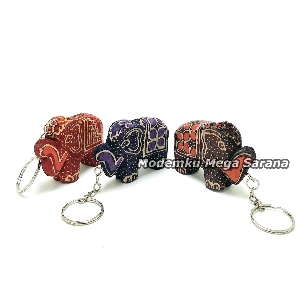 Souvenir Gantungan Kunci GKBTK02 Gajah Batik Indonesia