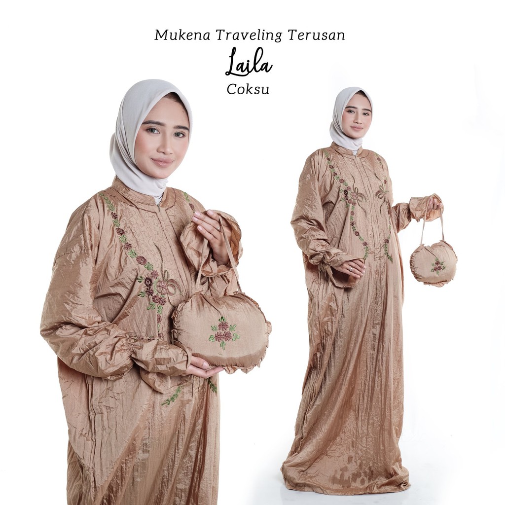 Mukena Dewasa Geembe.id - Pusat Grosir Mukena Dewasa Traveling Terusan Parasut Laila(Y6V4) Mukena De