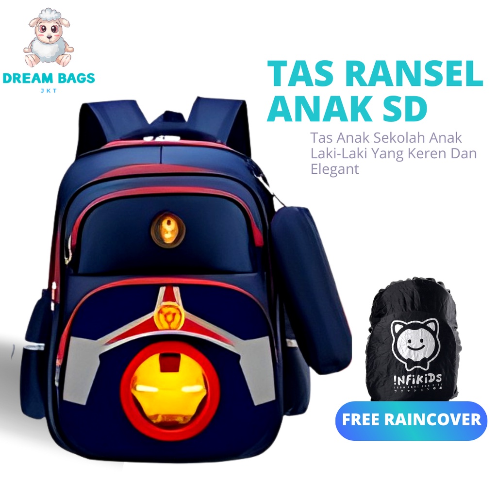 Tas Anak  Ransel Anak Karakter Superhero DB 6112 Size SD Tas Anak Import - Onlan - tas anak laki laki - tas anak tk - tas anak sekolah - tas sekolah anak laki laki sd