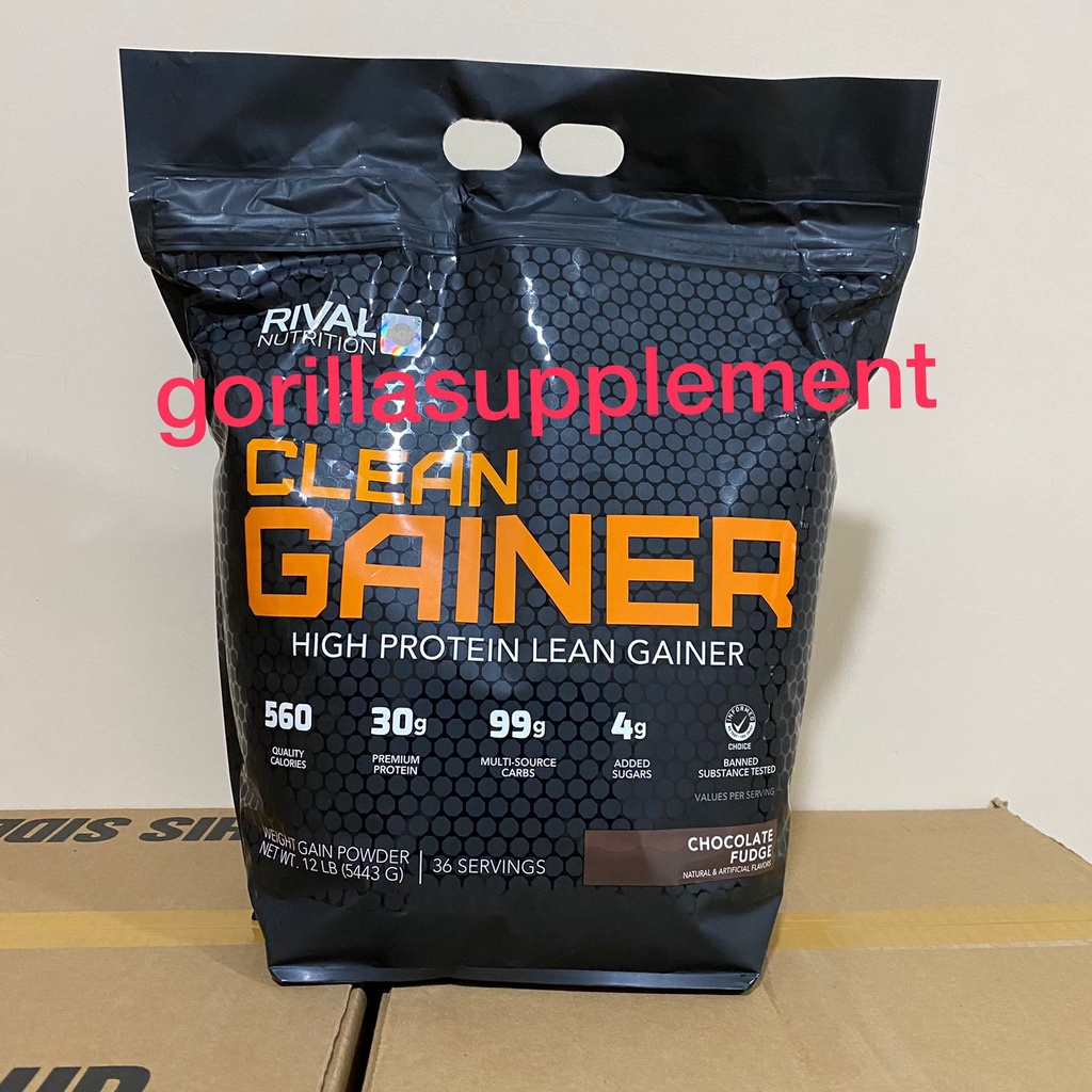 Rival Nutrion Clean Gainer 12lb 12lbs Weight Gainer Lean Bulking Mass