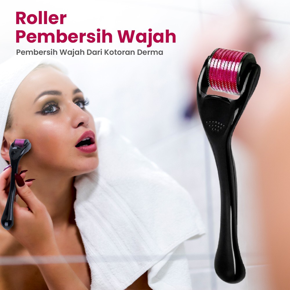 ROLLER 1.0 MM ALAT PENGHILANG BEKAS JERAWAT FACIAL SELULIT TERAPI WAJAH MUKA PORI WAJAH ORiI