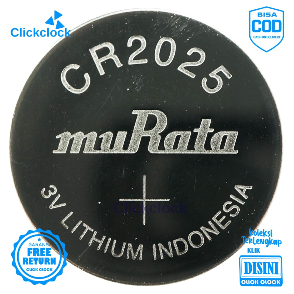 Batu Baterai Jam Murata CR 2025 Peralatan Rumah Tangga Silver Original Original