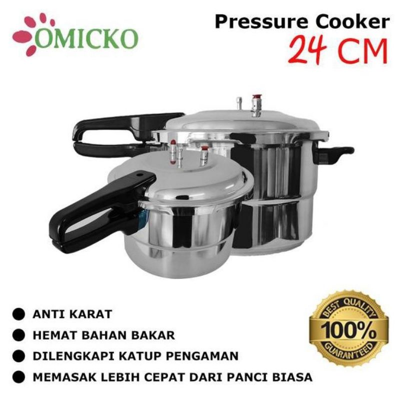 Omicko Panci Presto / Pressure Cooker 24cm / 8L