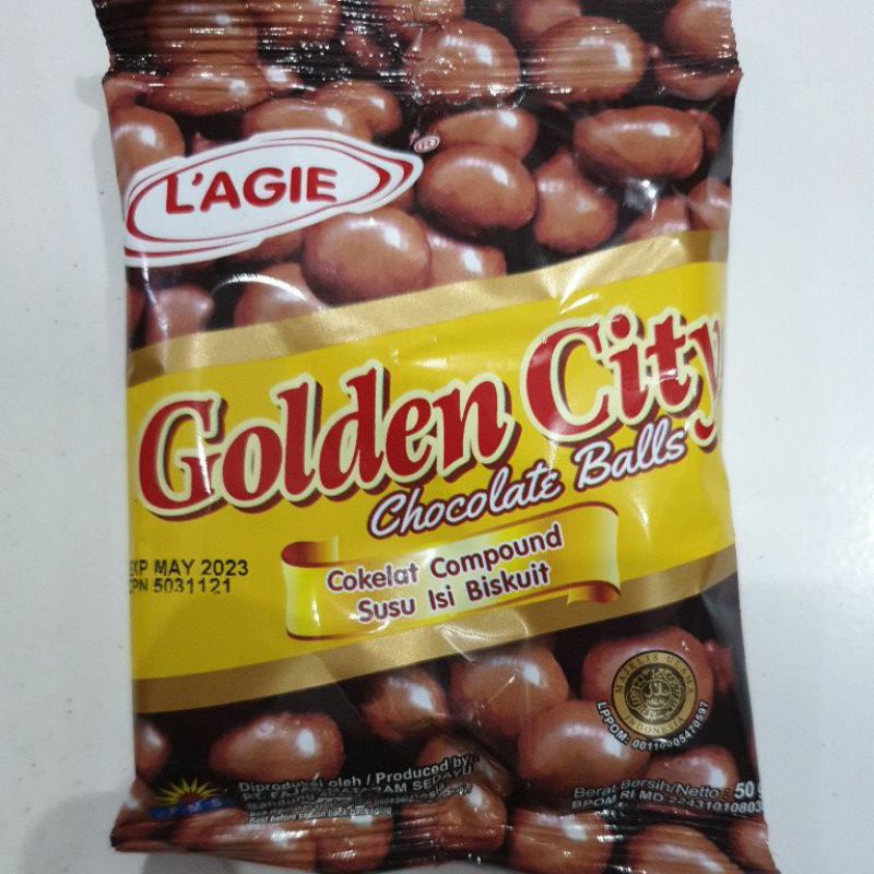 

Golden city coklat ball lagie 50 gr