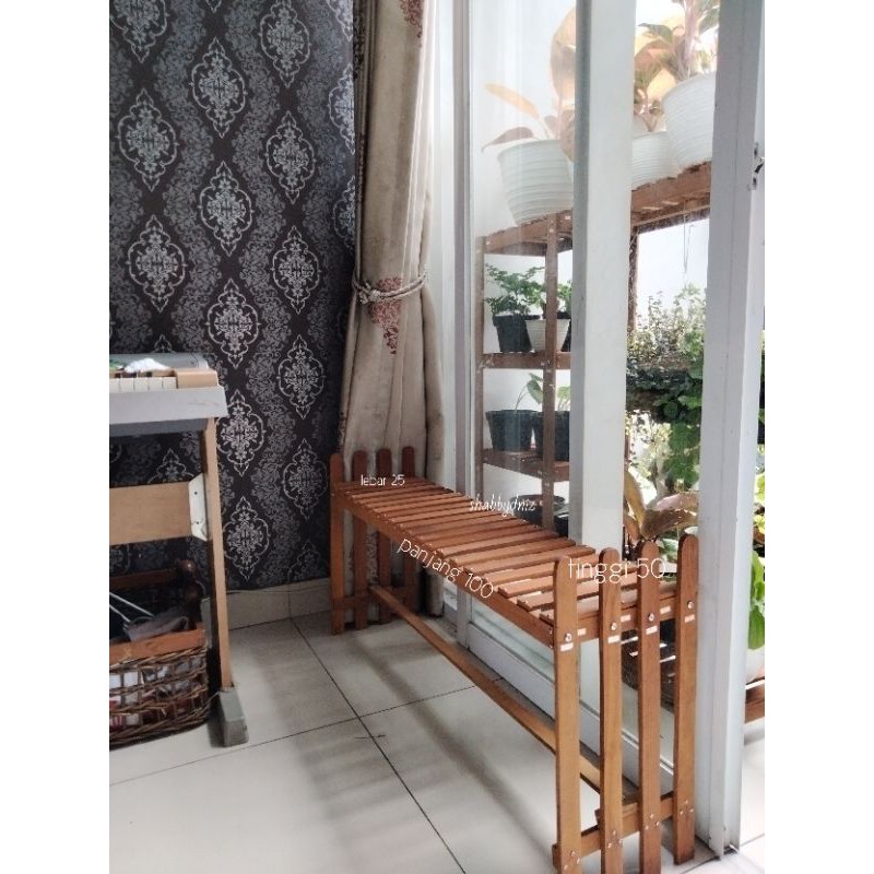 Rak kayu ulin 1 tingkat bagus