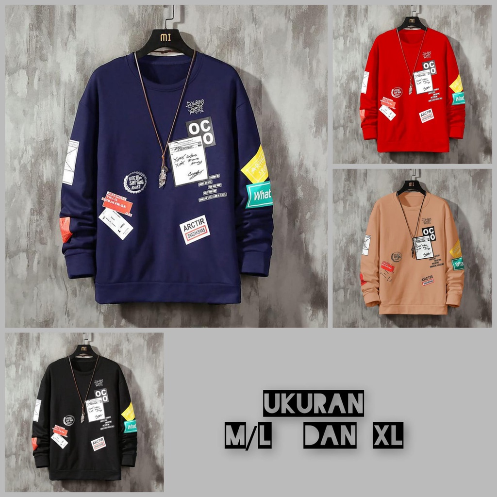 MUKZHOP - BAJU SWEATER OCO / atasan lengan panjang / fashion cowo / baju pria kece / distro / sweater keren / terbaru