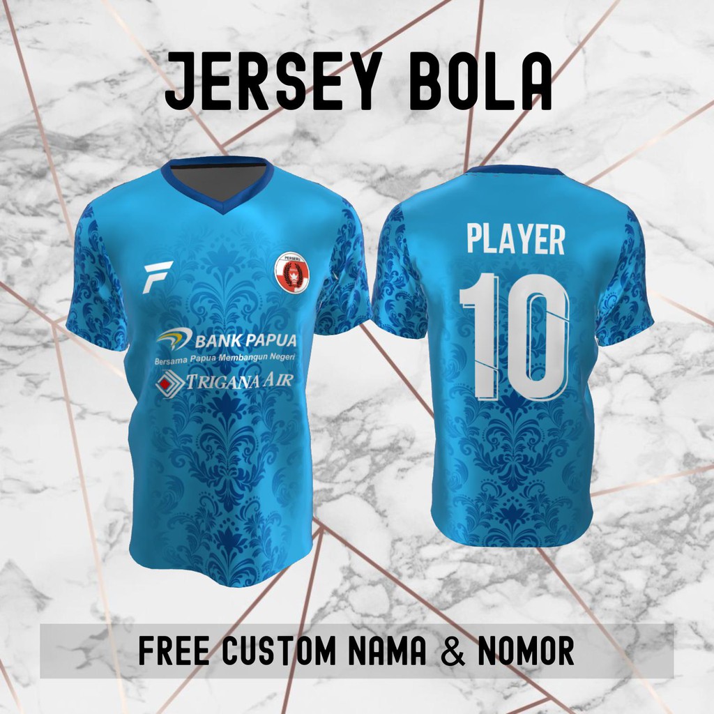 Jersey Batik Perseru Serui Klub Bola Baju Kaos Custom Nama dan Nomor Punggung - 1153