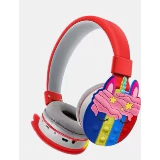 HEADPHONE / HEADSET  BLUETOOTH  MOTIF UNICORN POP IT SERI K-32