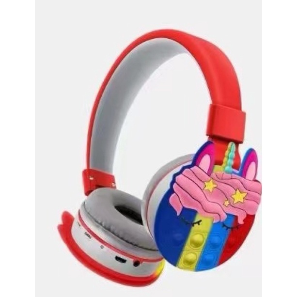 HEADPHONE / HEADSET  BLUETOOTH  MOTIF UNICORN POP IT SERI K-32