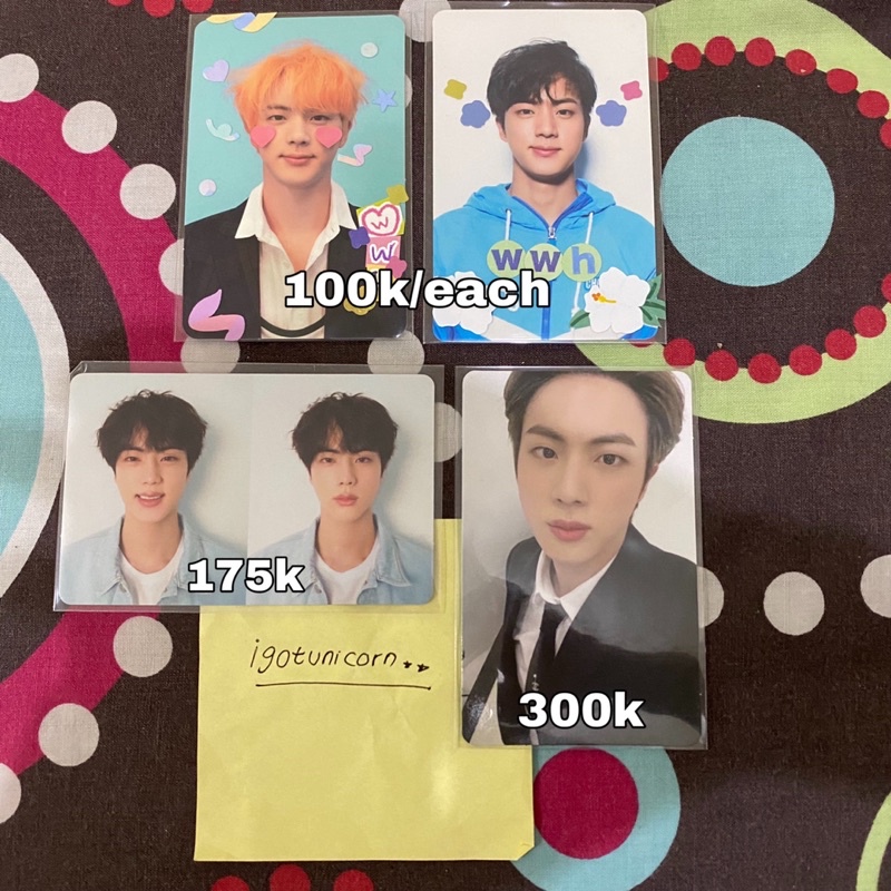 JIN 4TH MUSTER TUPAI LY LOVE YOURSELF TEAR R DILAN BUTER PC PHOTOCARD
