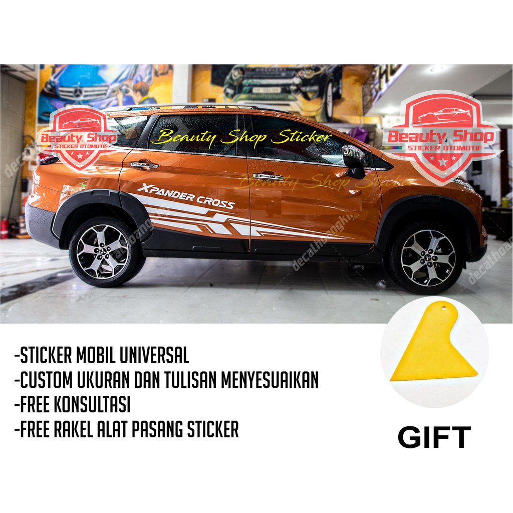 stiker xpander cross sticker cutting mobil mitsubishi xpander cross side body