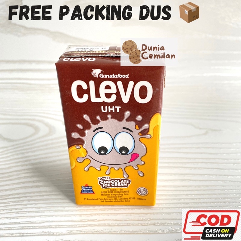 [TERMURAH!!] Susu Clevo UHT 115ml Satuan - Minuman Susu Coklat/Straw/Ice Cream