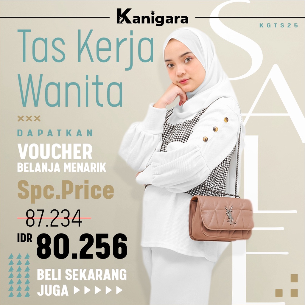 Tas Shoulder Bag Selempang Sandang Pundak Kerja Kantor Vintage Kecil Mini Kulit Ootd Motif Multifung