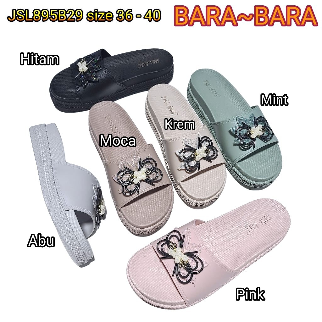 jelly sandal wanita bara bara slop karet import sendal cewek barabara JSL895B29