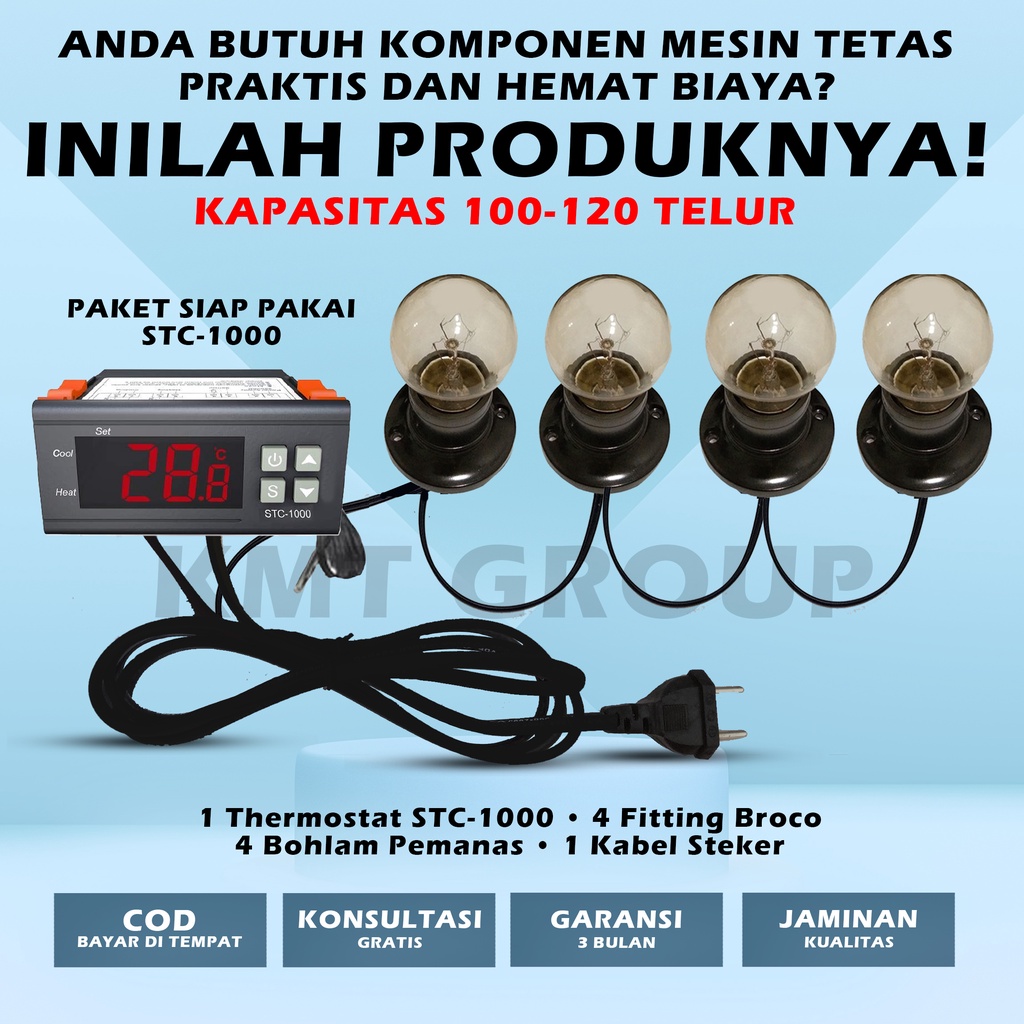 Paket Siap Pakai 4P STC Thermostat Termostat Pemanas Untuk Mesin Tetas Telur Full Otomatis