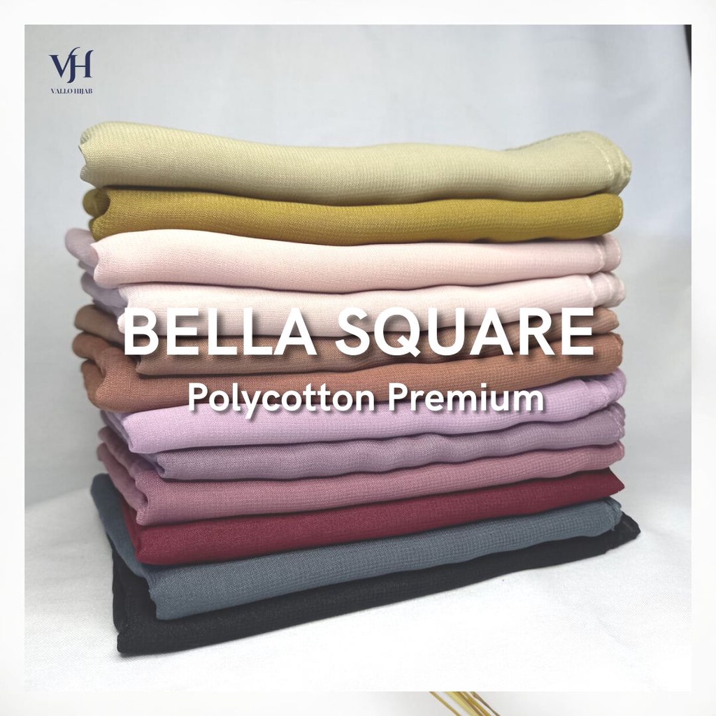 BELLA SQUARE PREMIUM HIJAB SEGIEMPAT POLYCOTTON DA ALUS