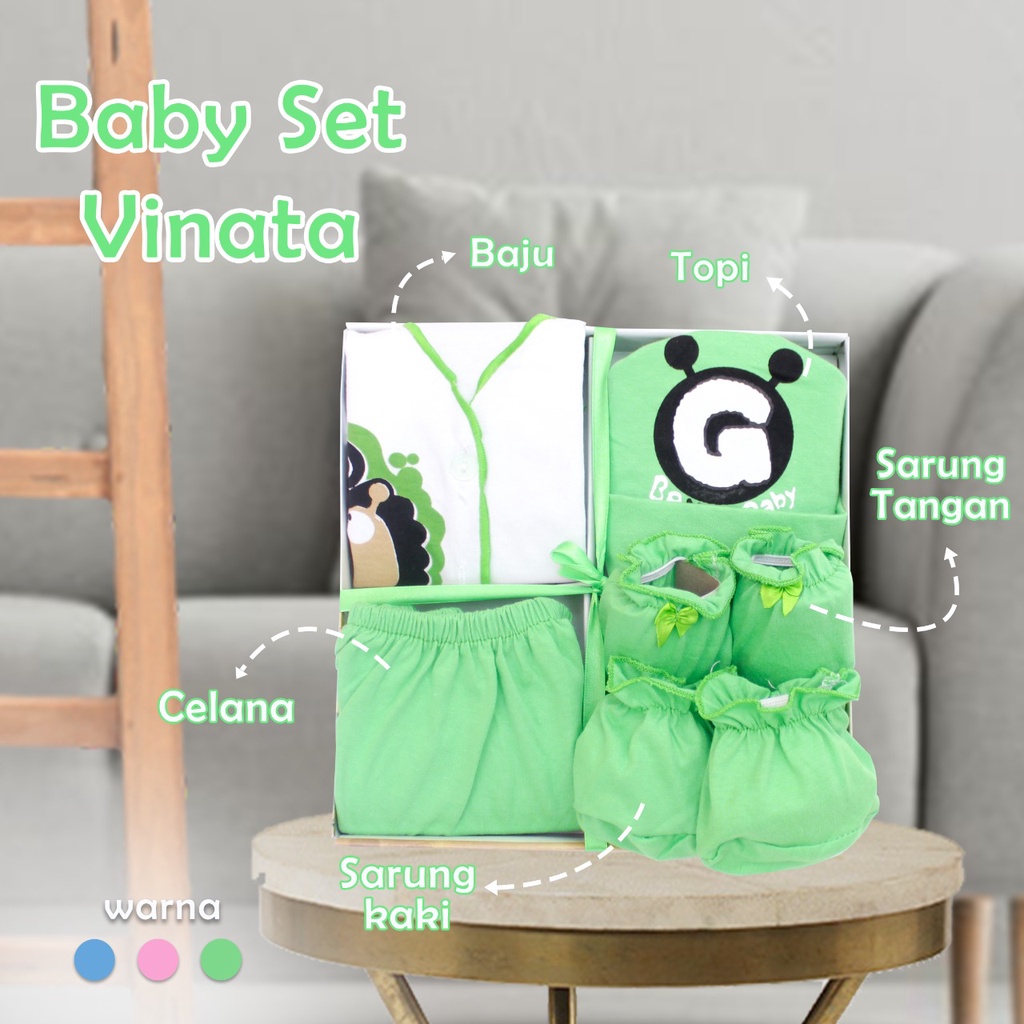 VINATA BABY SET 4IN1 - SET KADO PAKAIAN BAYI NEW BORN SNI