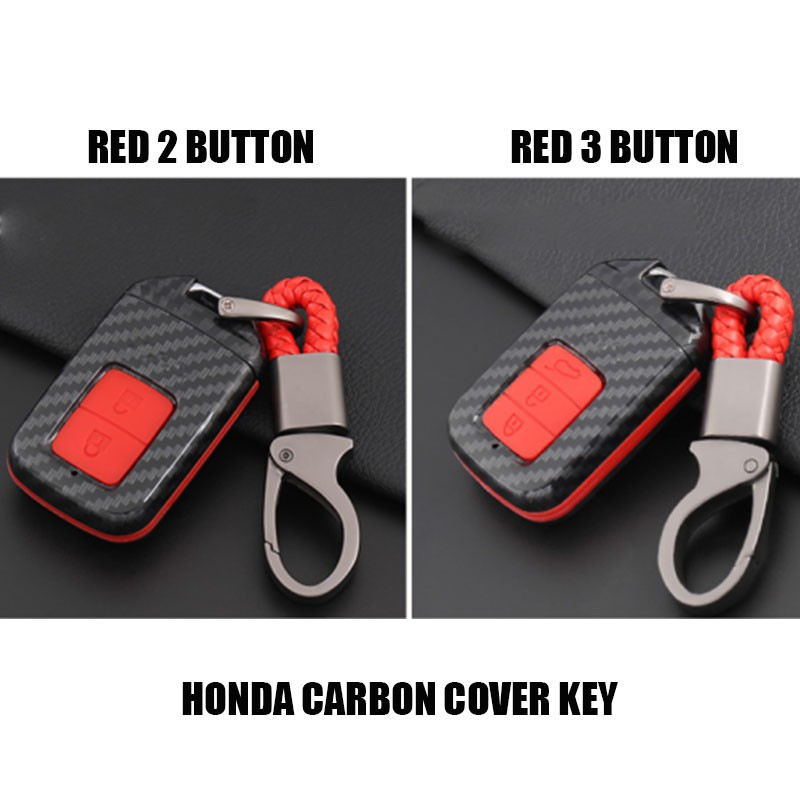 Cover Carbon Casing SmartKey Kunci Mobil All New Honda Jazz Civic Hrv City Hatchback CRV Turbo WRV