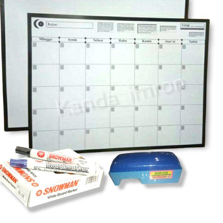 

RE⚡TOCK! [ORIGINAL]paket whiteboard gulung(bulak balik)+ spidol + penghapus