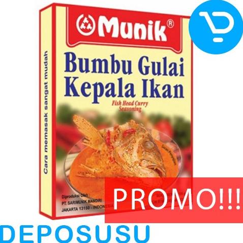 

+++++] MUNIK Bumbu GULAI KEPALA IKAN 105g | Fish Head Curry Seasoning