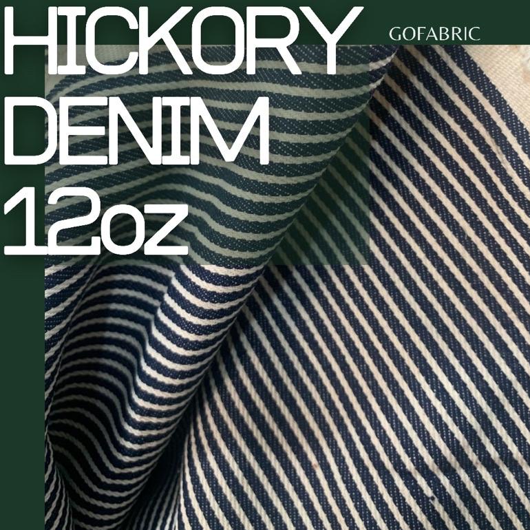 Kain Denim Hickory Tebal Tidak Melar Bahan Jeans Denim Hickory Non Stretch Premium