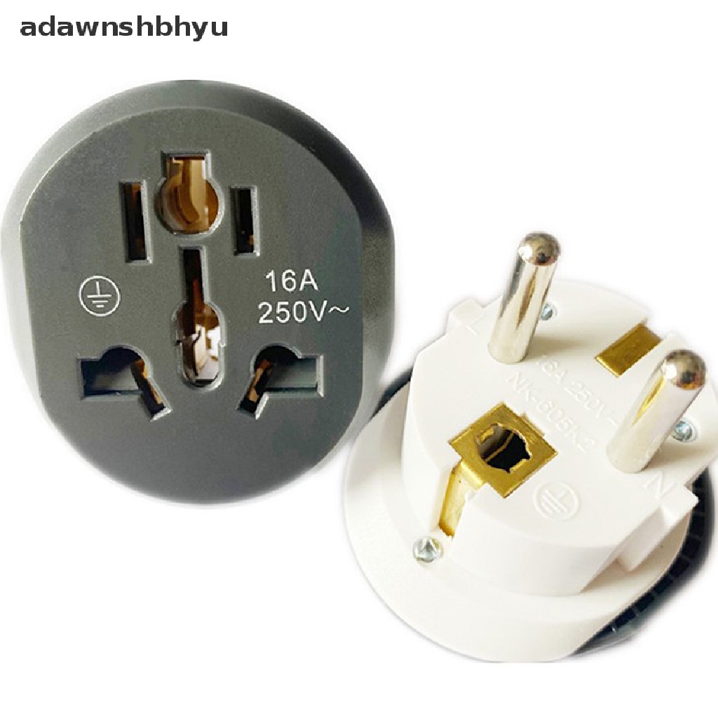 Adawnshbhyu 1PCS EU Plug Adapter Universal 16A USto EU converter Socket AU US UK CN Ke EU