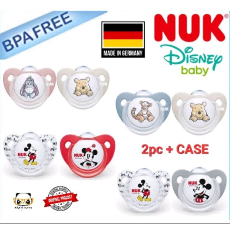 NUK Empeng Bayi Orthodontic Soother 6-18m Made In Germany Pacifier Mpeng Bayi Empeng anti bingung puting / Tali Empeng  NUK Soother Chain