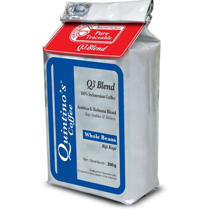 

Promo Awal tahun Quintino's Q3 Blend 200 gr whole bean Promo Awal tahun