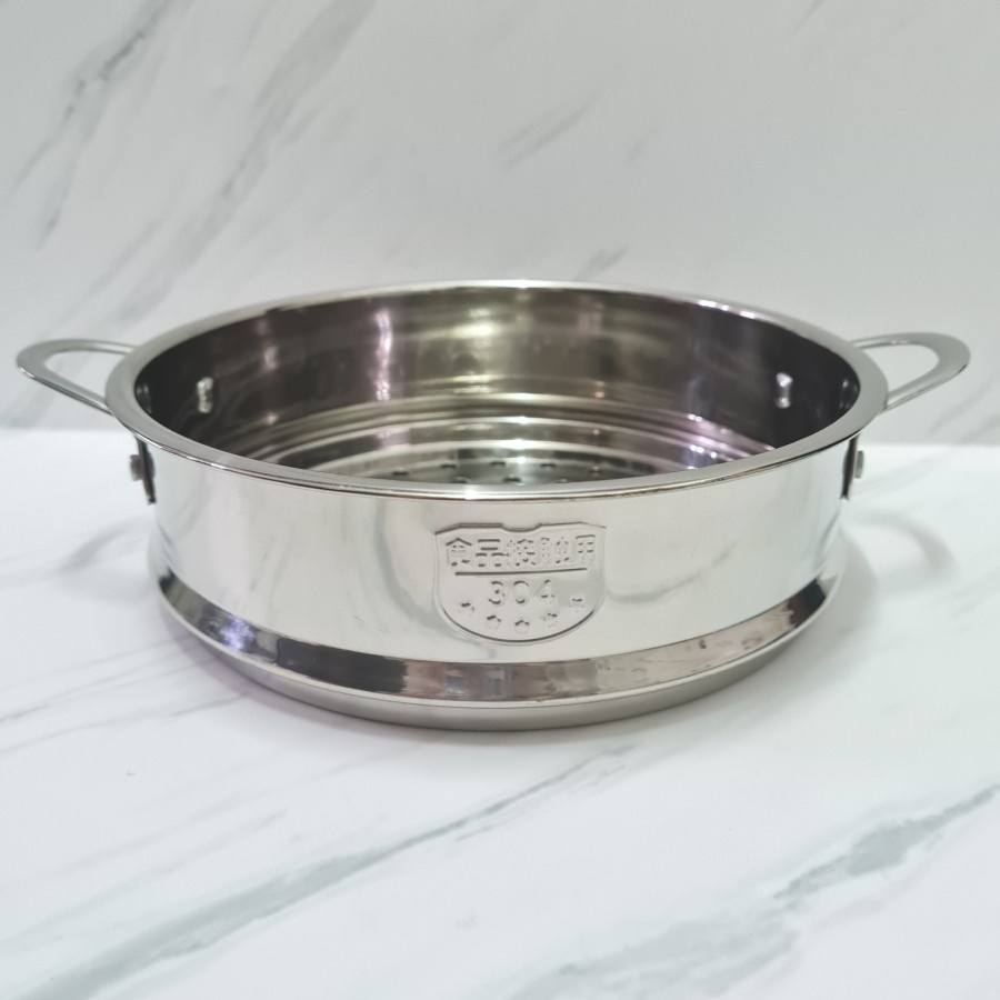 Stainless 304 Pot steamer with handle 24cm / panci kukus dengan gagang