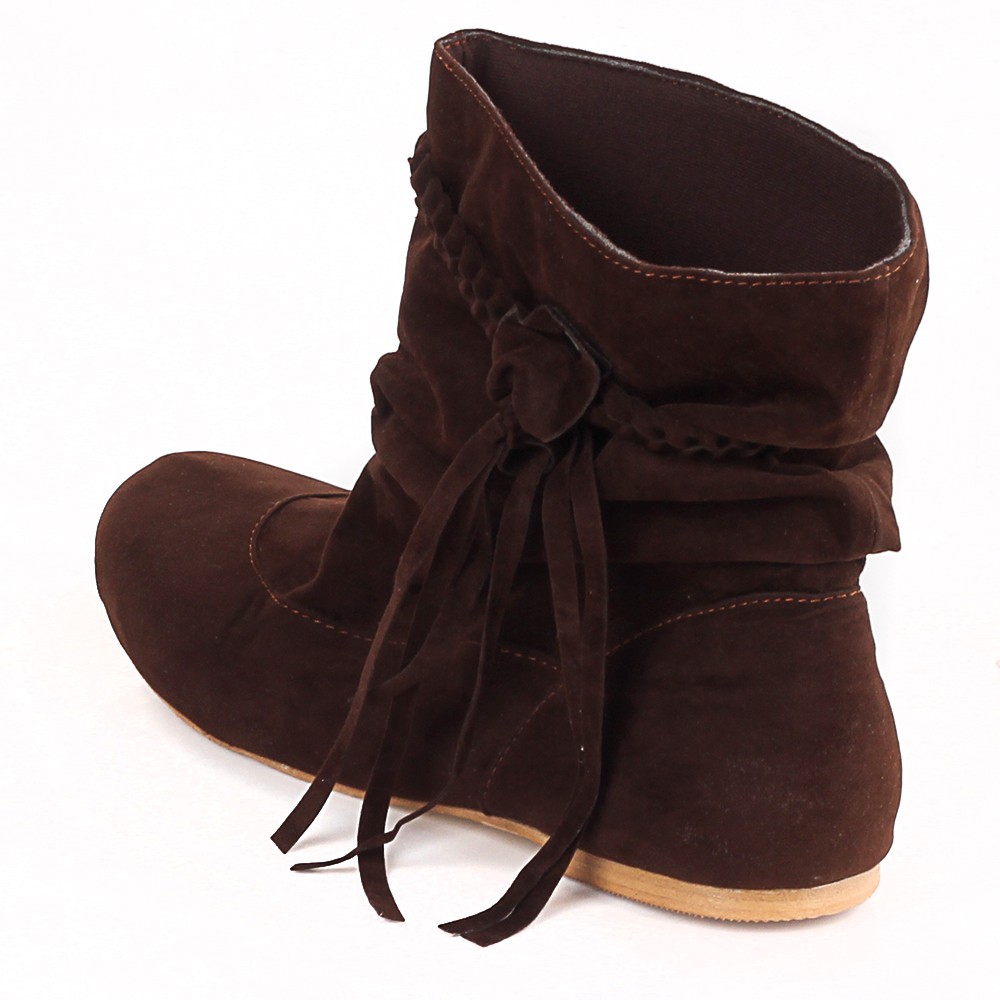 sepatu wanita boots coklat B1 sepatu pesta cewe - sepatu boot wanita boot semi koboy cewek murah