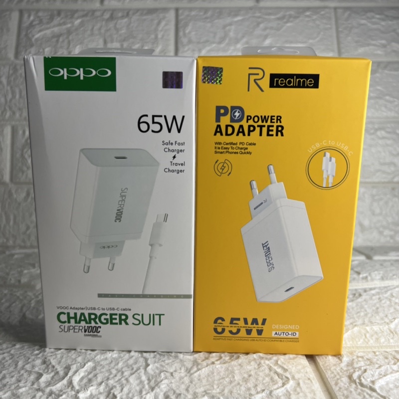 Charger Realme 65W Type C to Type C Fast Charging Vooc Original