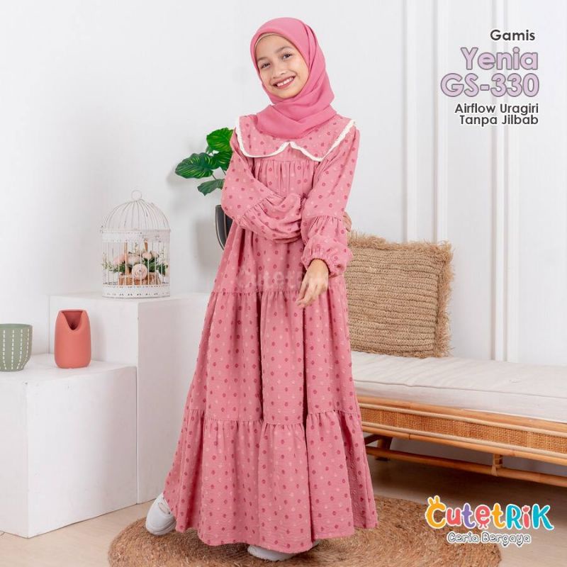 Gamis Anak Yenia Gs 330 Cutetrik (8-14thn)