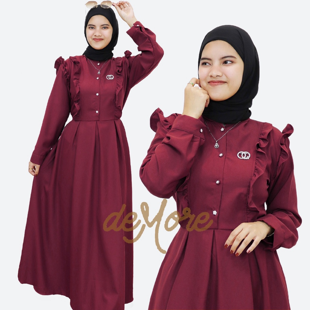 GAMIS POLOS WANITA MUSLIM MELIA DRESS SHAKILA DEMORE