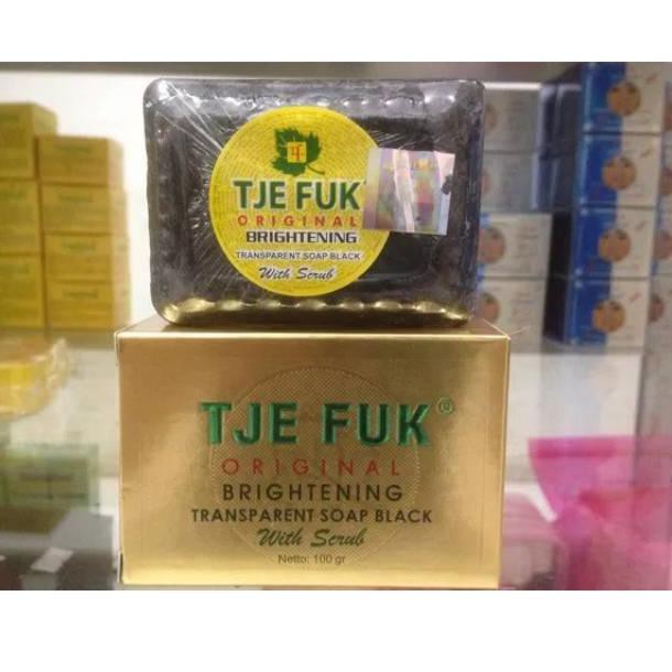 ✶50549✡ Tje Fuk Sabun Hitam / Tjefuk Original Brightening Soap Black / Sabun Tjefuk Hitam / Sabun Tj