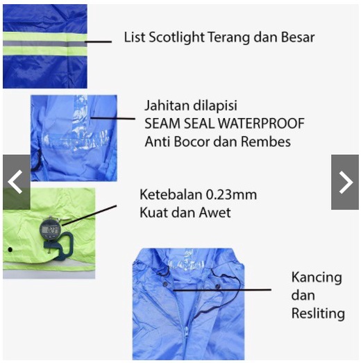 Jas Hujan Waterproof Anti Rembes Anti Bocor Bahan Parasut Tebal | Jas Hujan UNISEX | Jas Hujan Setelan Dewasa RAINCOAT