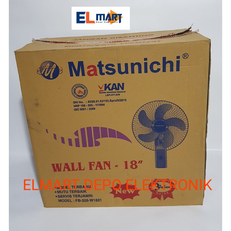 Matsunichi W1801 wall fan besi 18 inch /kipas angin tembok 18&quot; besi W 1801