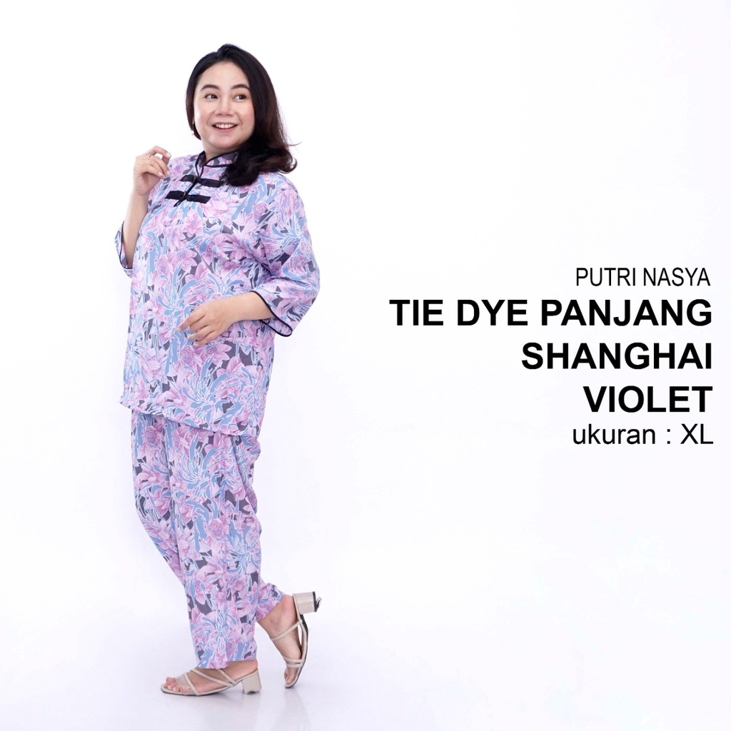 Putri Nasya - Tie Die Big Size One Set Setelan Celana Panjang Wanita Bahan Rayon