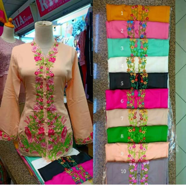 Kebaya encim motif burung nayla