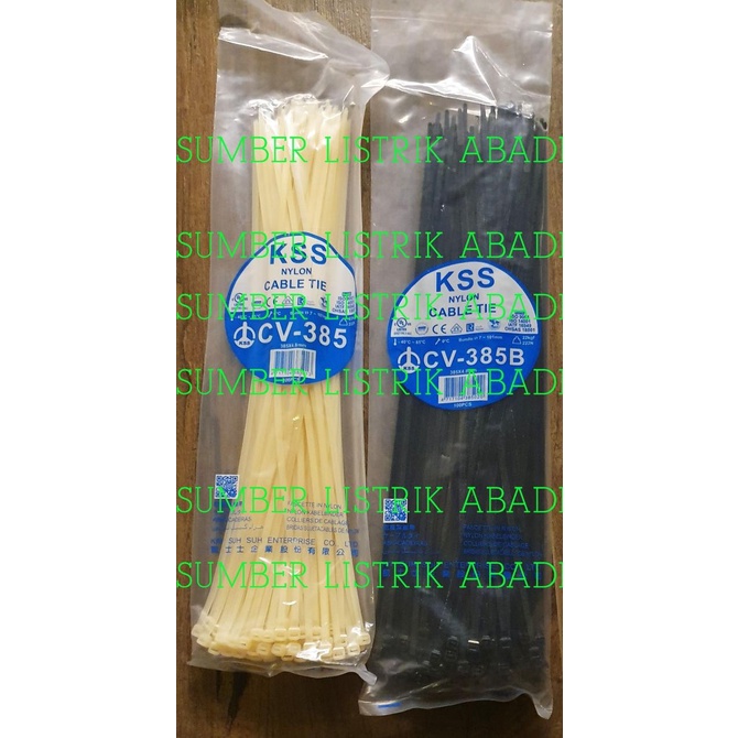 

Kabel Ties Kss Cv 385 Isi 100Pcs (Hitam/ Putih) Terlaris