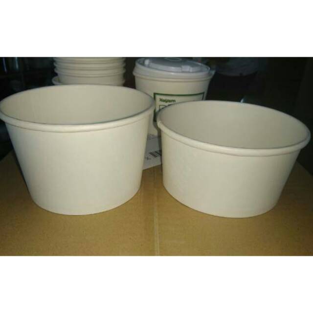 Jual Paper Bowl 12 oz / Soup Cup / Ice Cream / Mangkuk Kertas ukuran