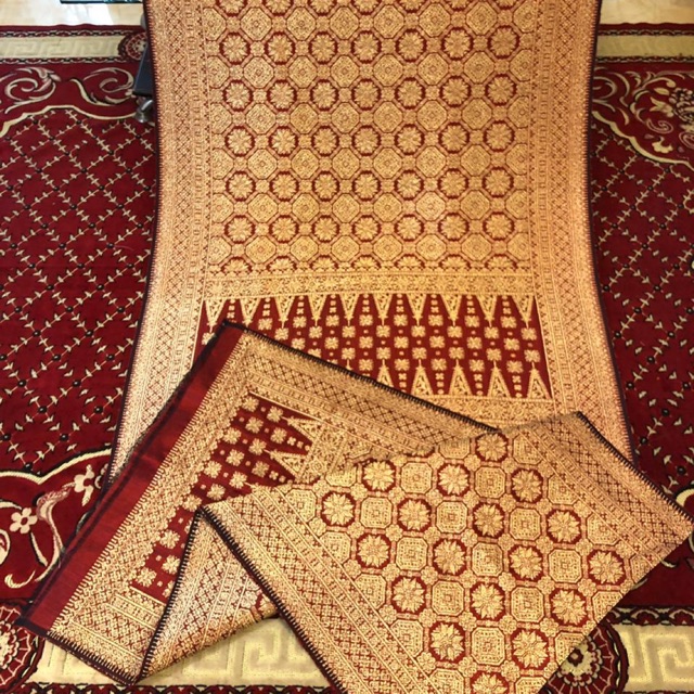 Songket tenun LEPUS 1 BENANG / Songket Palembang Tenun