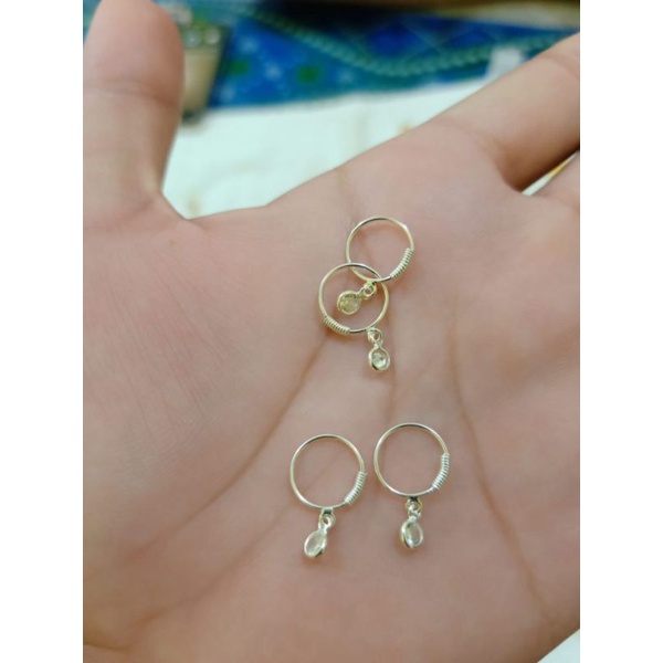 ANTING BAYI DAN ANAK PERAK 925 LAPIS MAS ASLI