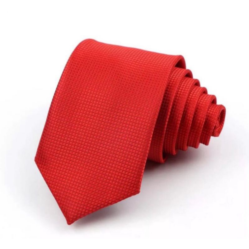 Dasi Pria Warna Merah Terang Ukuran  Medium 3inchi &amp; slim 2inchi
