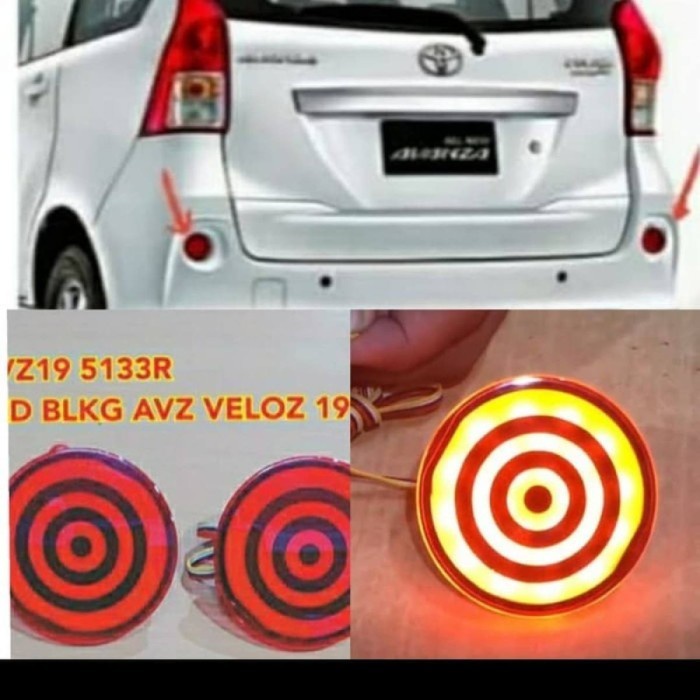 Lampu LED Reflektor Bumper Belakang Mobil New Veloz 2012 - 2021