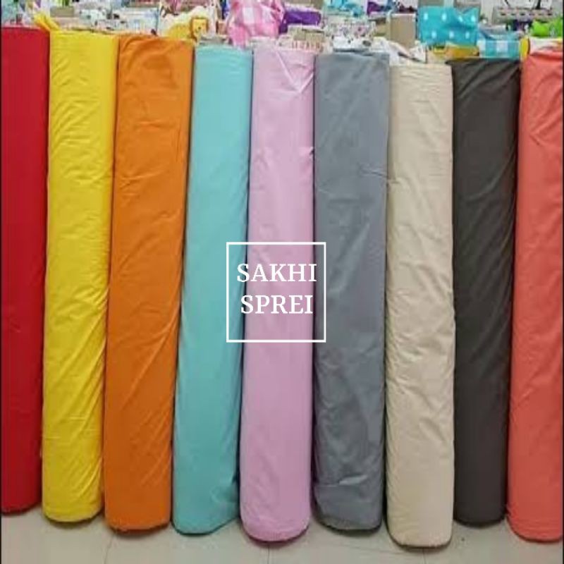 Kain Katun Meteran Warna (No.21- 40) ll Bahan Sprei Star, Esra, Beverly, Nikita, TM ll Motif Polos