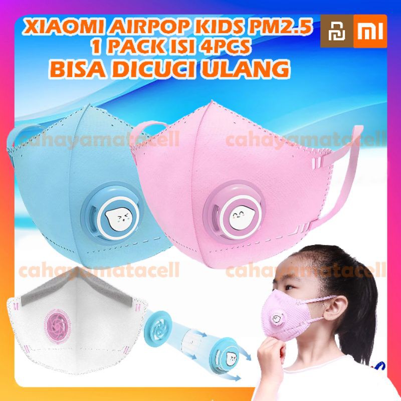 Masker Airpop Kids PM2.5 Masker Anak Kain Anti Polusi Debu KN95