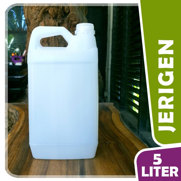 JERIGEN 5 Liter Baru / JERRYCAN 5 liter HDPE Warna Putih Natural