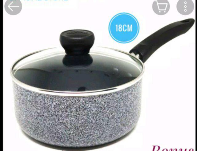 Maxim 18cm Panci Keramik Sauce Pan Anti Lengket Penggorengan Wajan Tanpa Minyak Teflon Neopanci-18